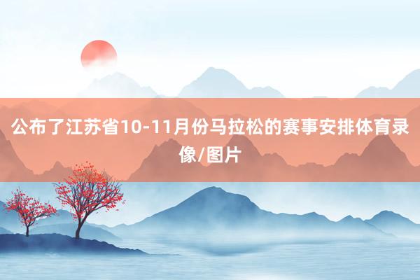 公布了江苏省10-11月份马拉松的赛事安排体育录像/图片